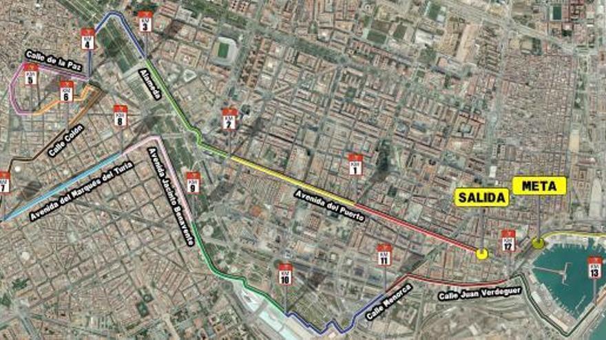 El recorrido de la 15K Nocturna de Valencia no puede ser más sugerente.