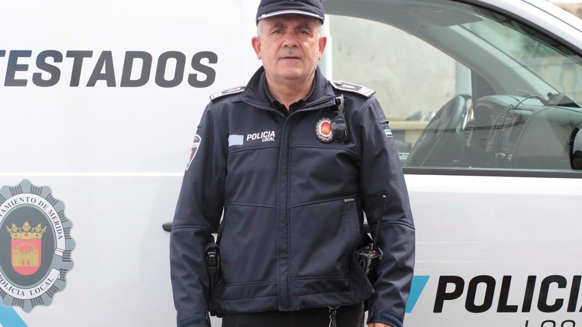 El subinspector de la Policía Local de Mérida Miguel Ángel Paredes.