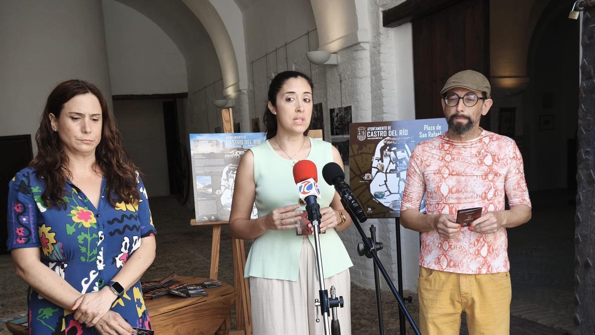 Ana Millán, Ana Rosa Ruz y Antonio Morales, en la presentación del proyecto de dinamización turística de Castro del Río.