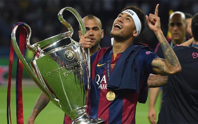 Neymar, campeón de la Champions League