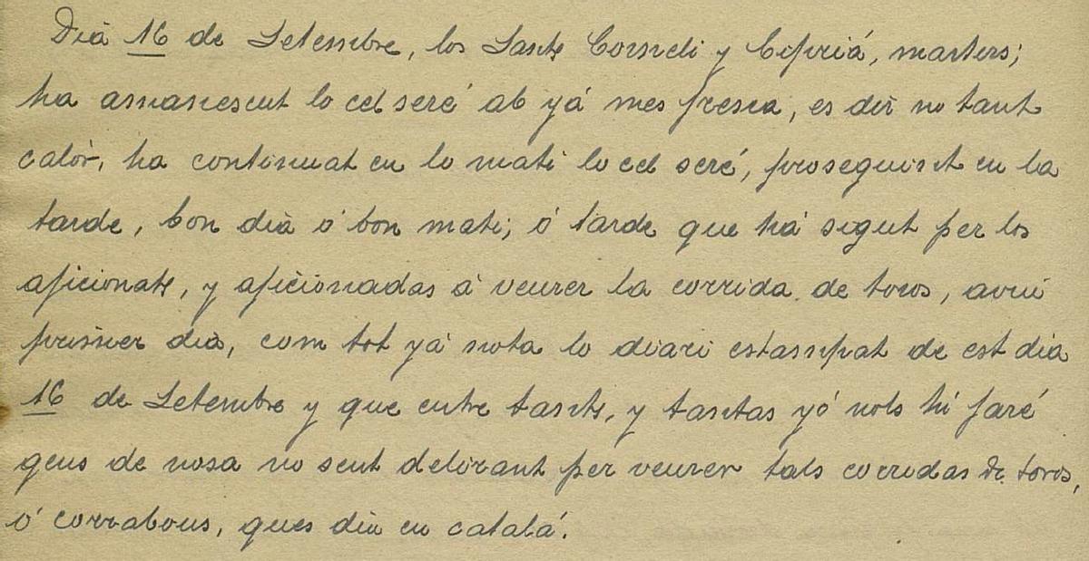 Fragmento del 'Calaix de Sastre' del Baró de Maldà