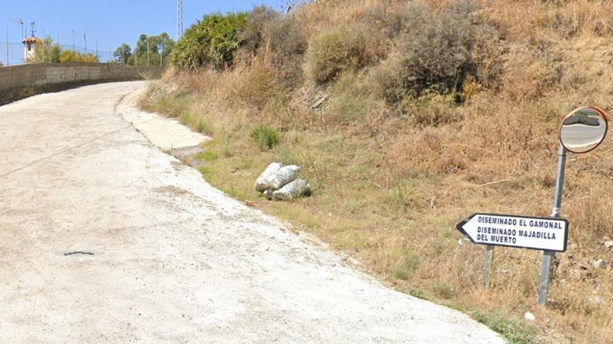 Acceso a la Majadilla del Muerto en Mijas.