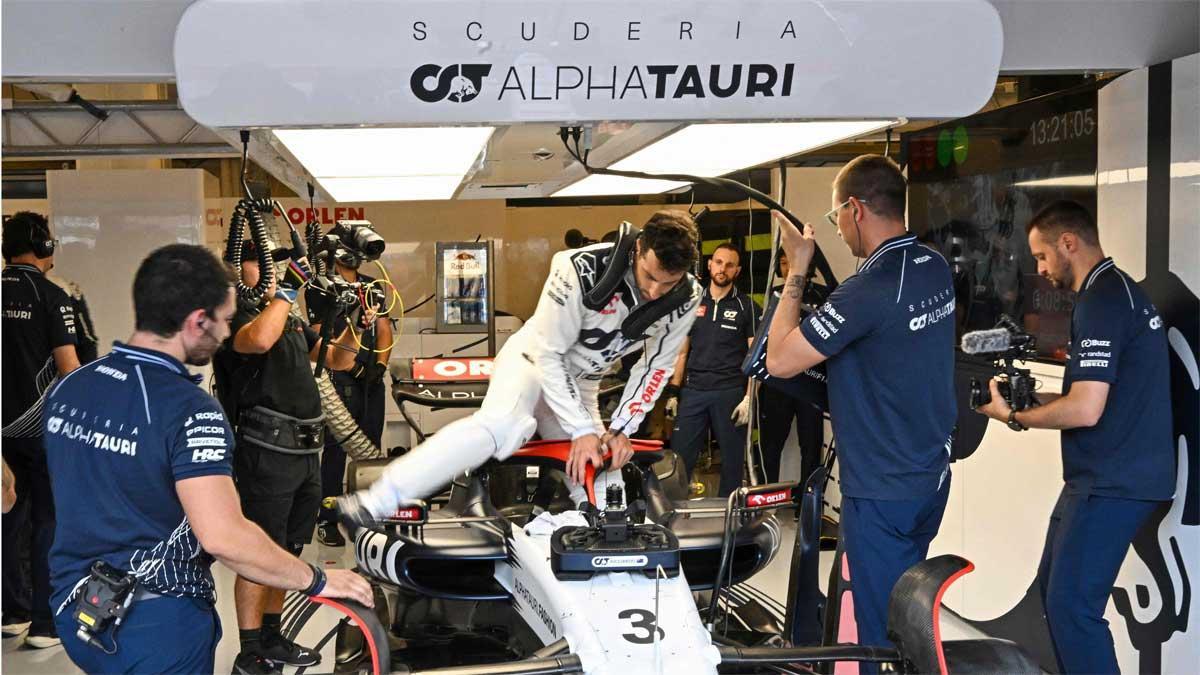 Ricciardo, en su primer día como titular de Alpha Tauri en Hungría