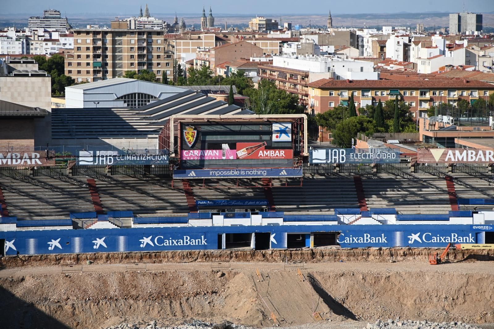 En imágenes | Así avanzan las obras en La Romareda