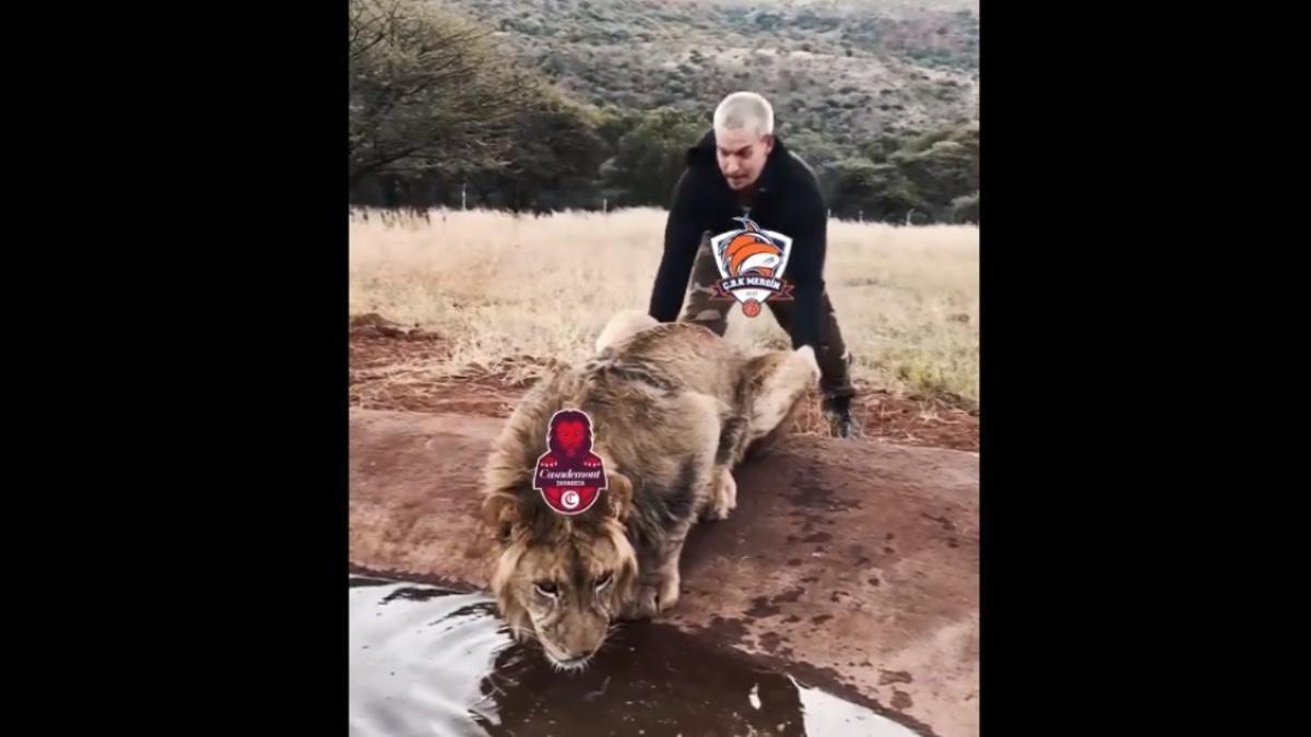 Captura del vídeo subido por el Cukurova Mersin riéndose del Casademont.