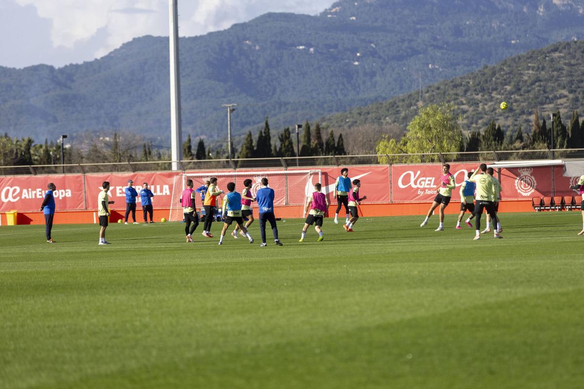 El Mallorca ha regresado este lunes a los entrenamientos tras las vacaciones de Navidad, sesión que se ha realizado en Son Bibiloni