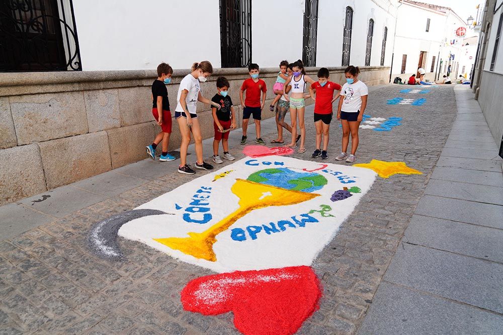 Alfombras para San Roque en Dos Torres