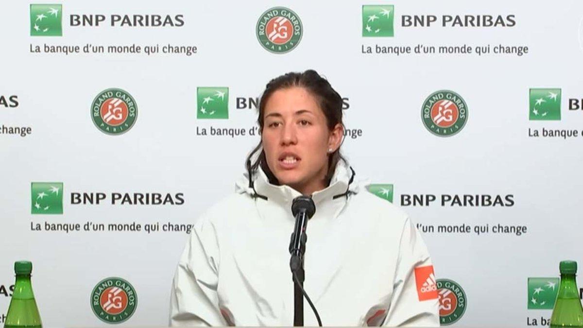 Muguruza, en rueda de prensa