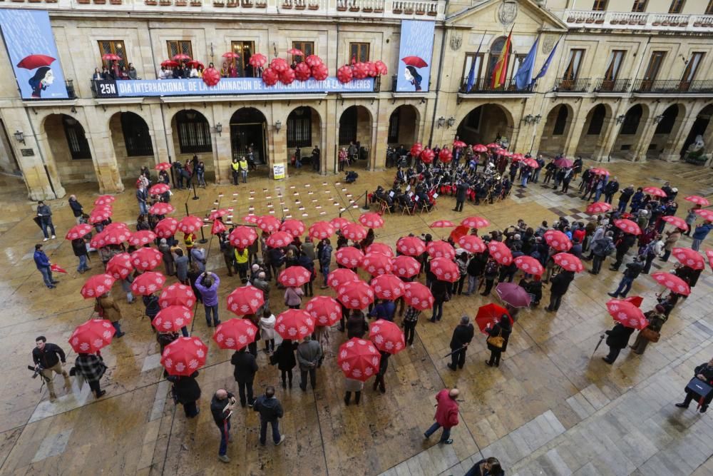 Actos de protesta en Oviedo contra la violencia machista