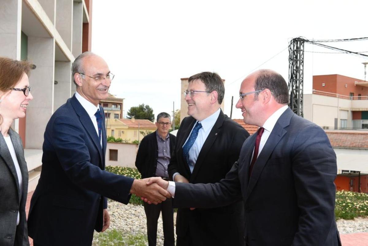 Reunión de Ximo Puig y Pedro Antonio Sánchez en Murcia