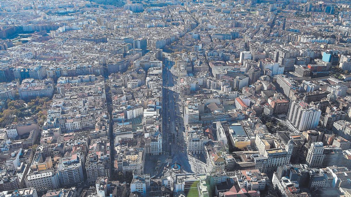Vista aérea del centro de Zaragoza