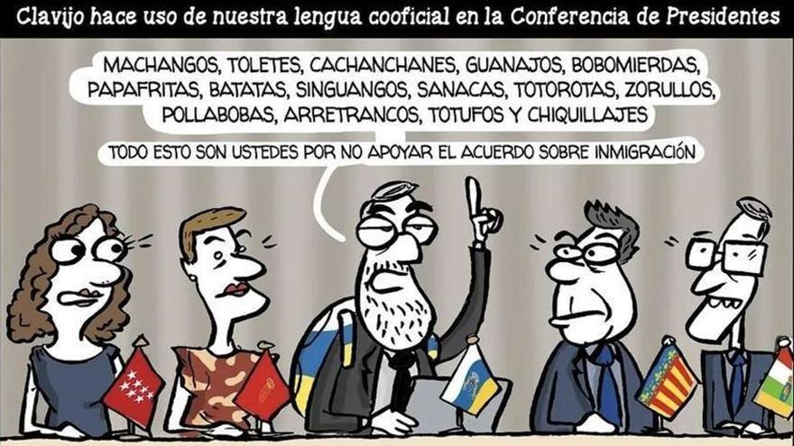 El ilustrador Padylla se cuela en la PAU extraordinaria de Canarias con una viñeta sobre el acuerdo migratorio