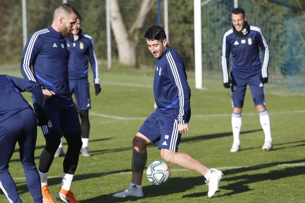 Entrenamiento del Oviedo en El Requexón