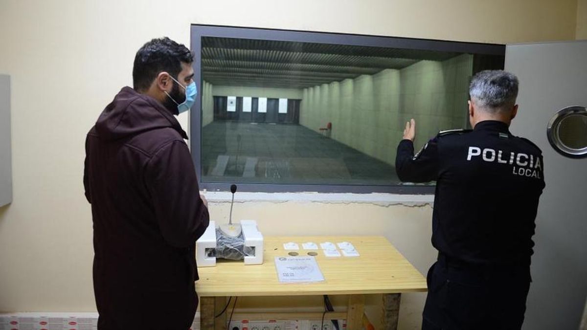 Sala de la galería de tiro de Plasencia, sin equipos informáticos.