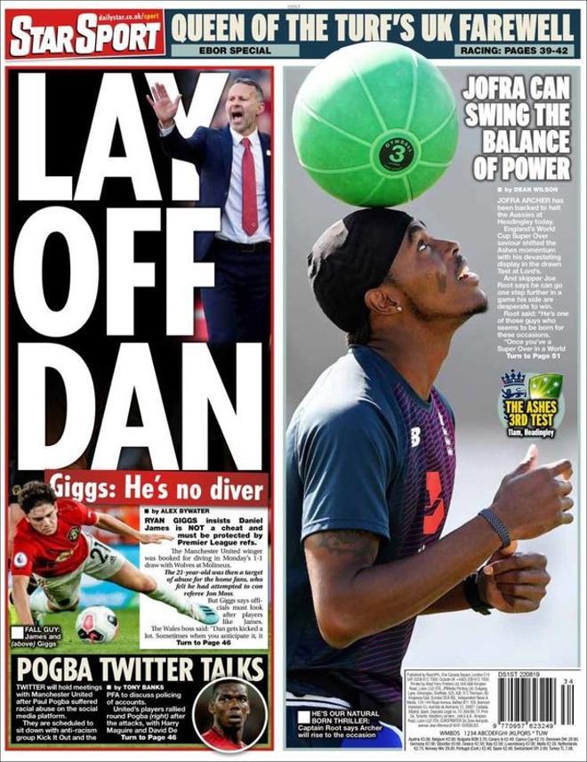 Portada de Daily Star del 22 de agosto de 2019