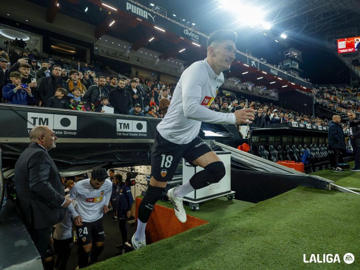 Pepelu, en el Valencia-Real Madrid en Mestalla.