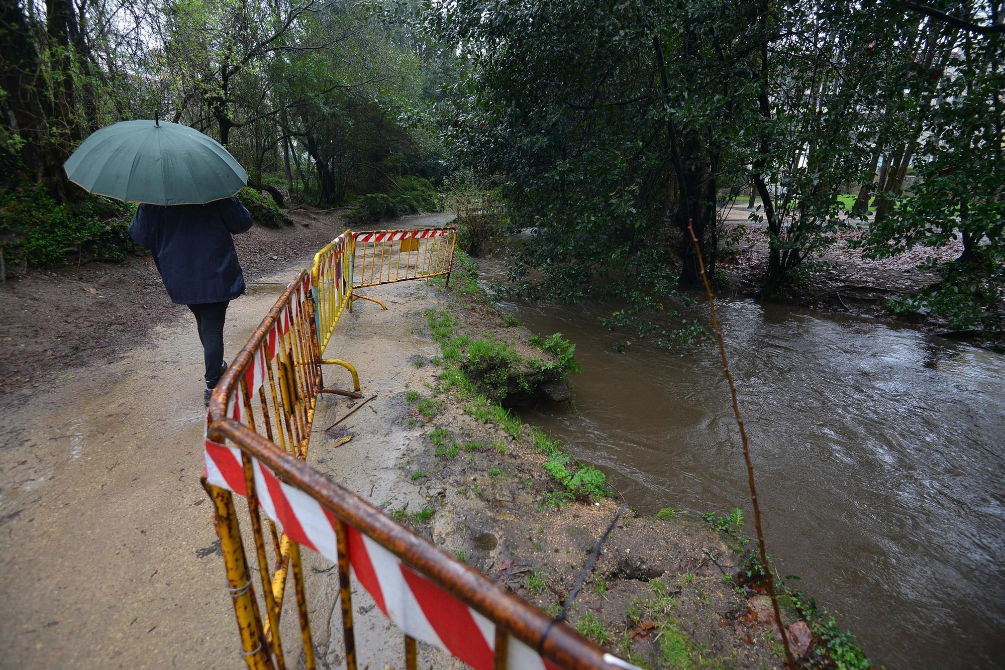 Las intensas lluvias dejan los ríos de Pontevedra con mucho caudal de agua