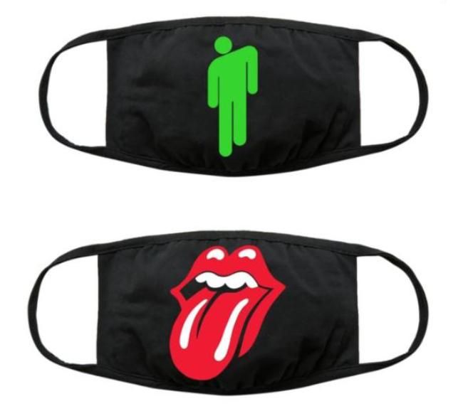 Mascarillas diseñadas por Billie Eilish y los Rolling Stones.