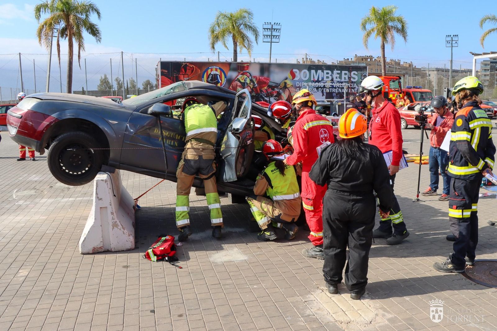 Encuentro de equipos de rescate de accidentes de tráfico en Torrent