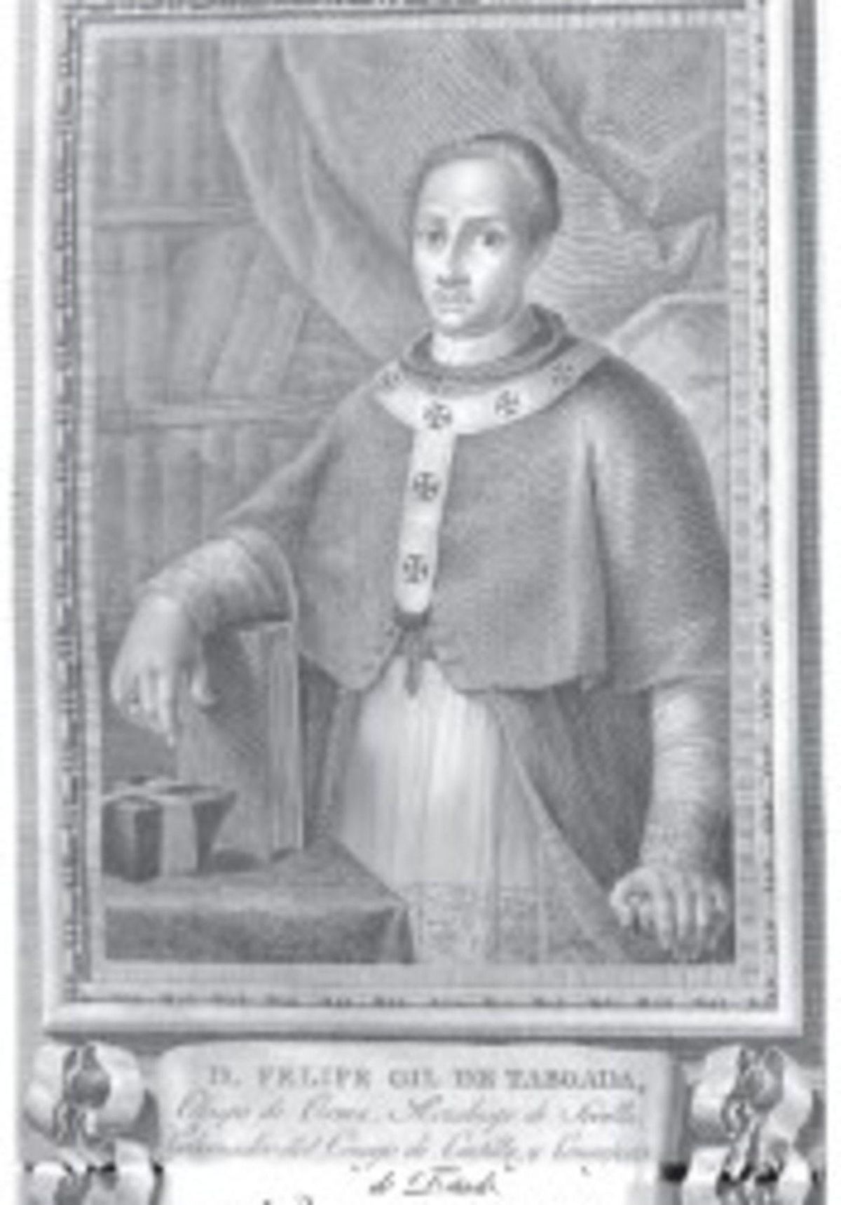 Grabado de Felipe Antonio Gil Taboada, realizado por Manuel Alegre.