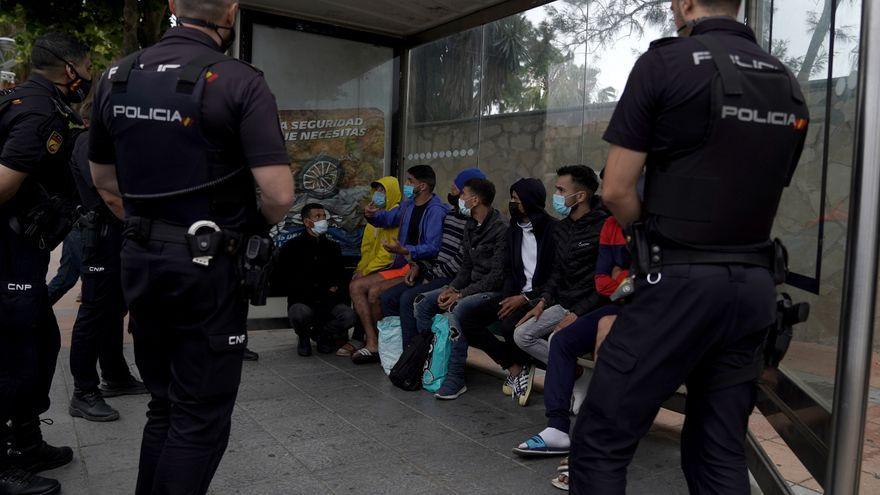 Detenciones de migrantes en el centro de la ciudad.