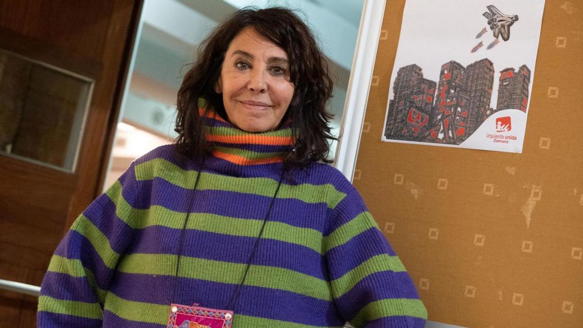 Susana Oviedo, directora del documental sobre Siria, antes de la proyección en La Alhóndiga.