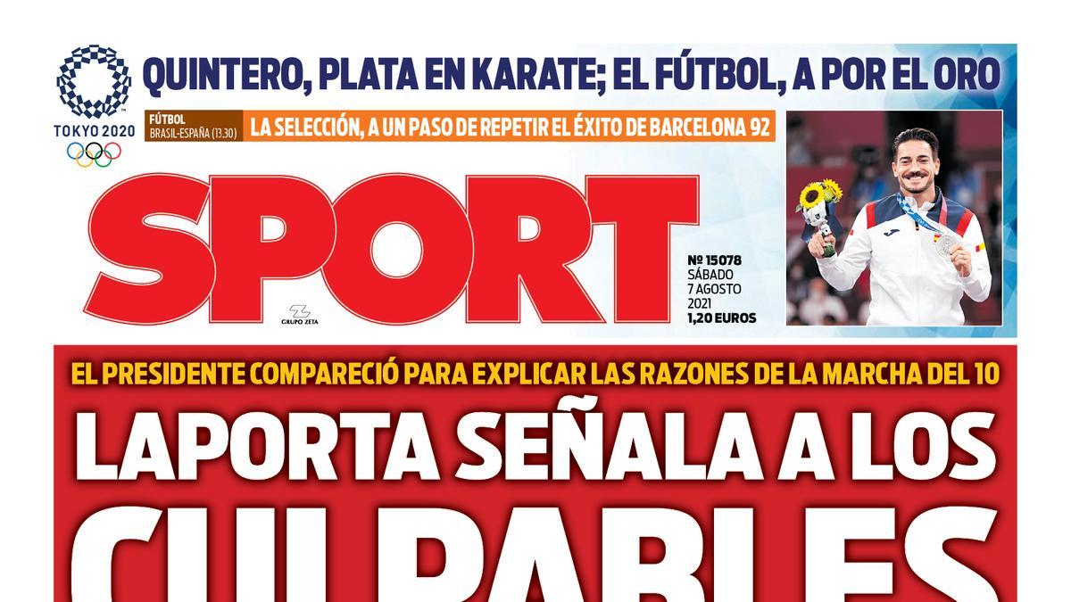 Esta es la portada de SPORT