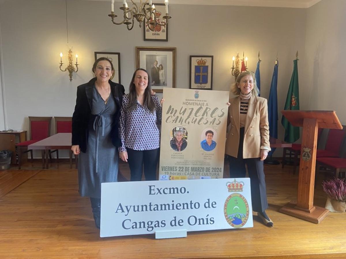 Marifé Gómez, Lorena Allende y Blanca Bueno ayer, lunes, en la presentación del evento.