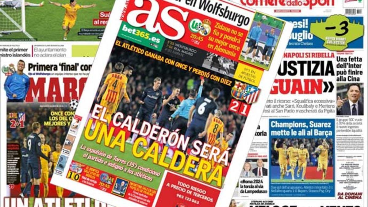 La prensa analiza el FC Barcelona - Atlético