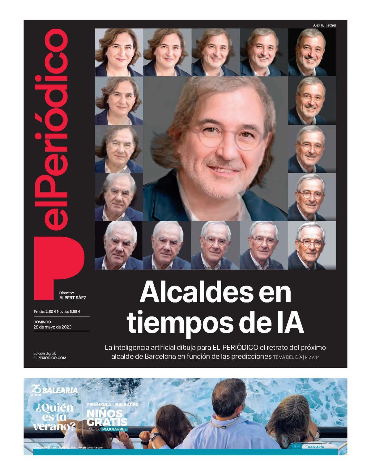 La portada d’EL PERIÓDICO del 28 de maig del 2023