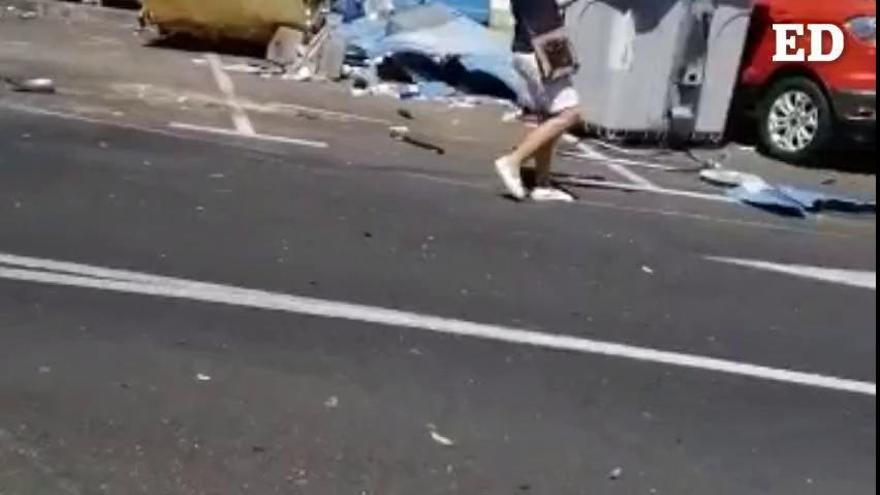 Un conductor sin carné choca contra 6 coches en Tenerife