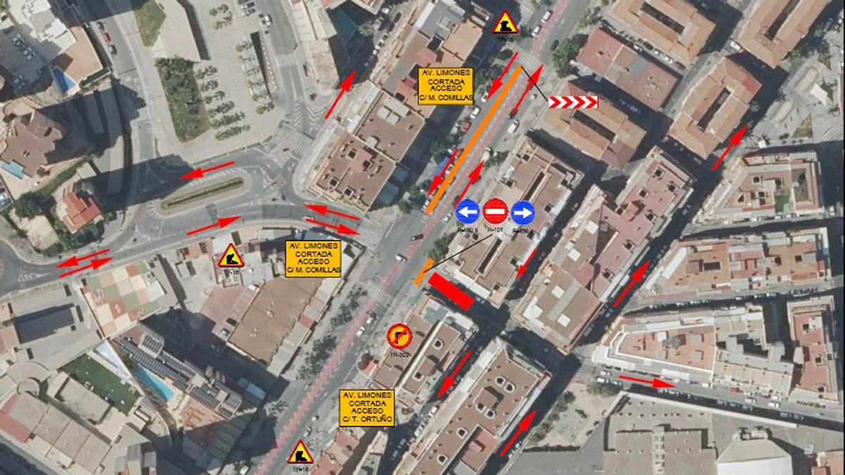 Imagen de la ruta alternativa de tráfico para el próximo lunes.