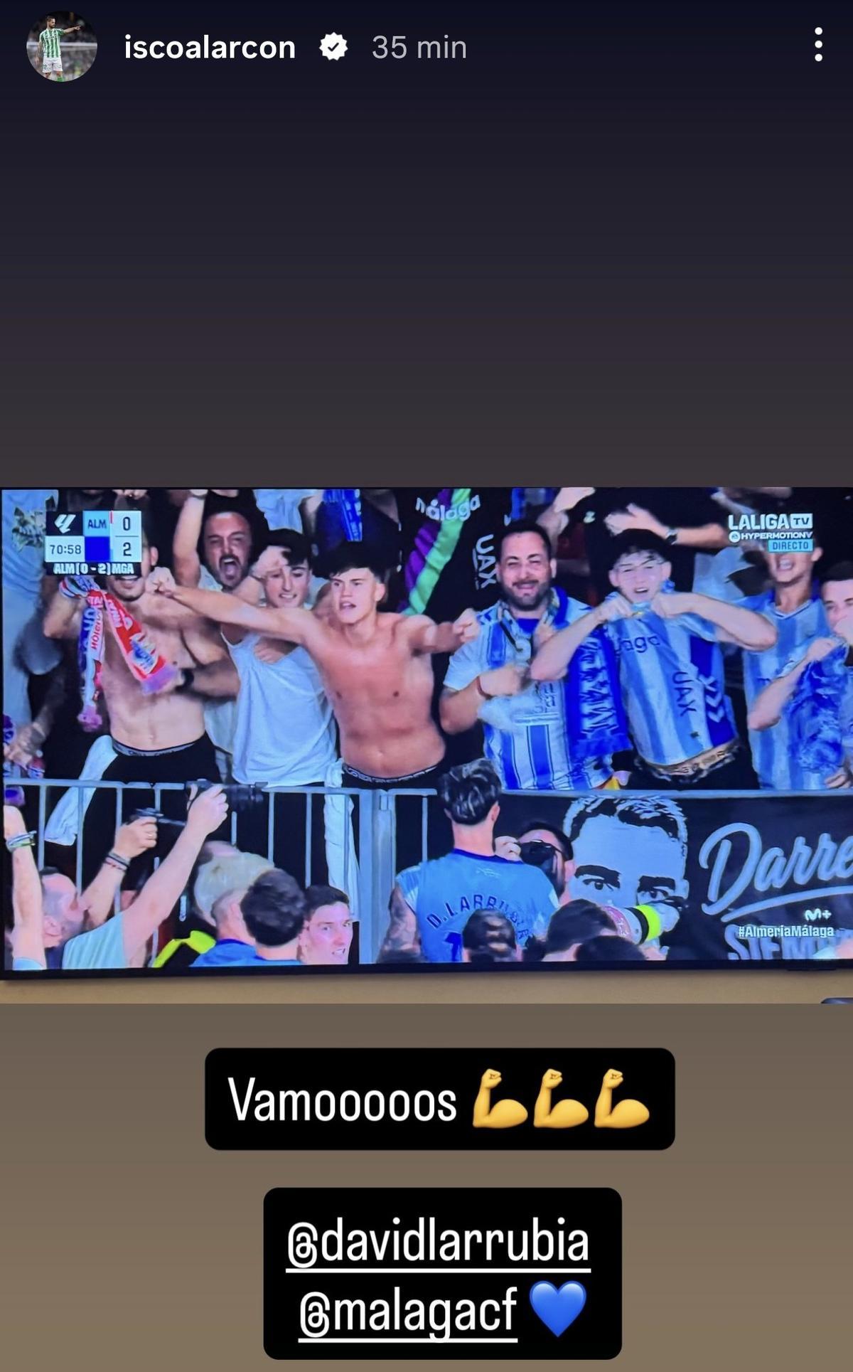 La felicitación de Isco en Instagram