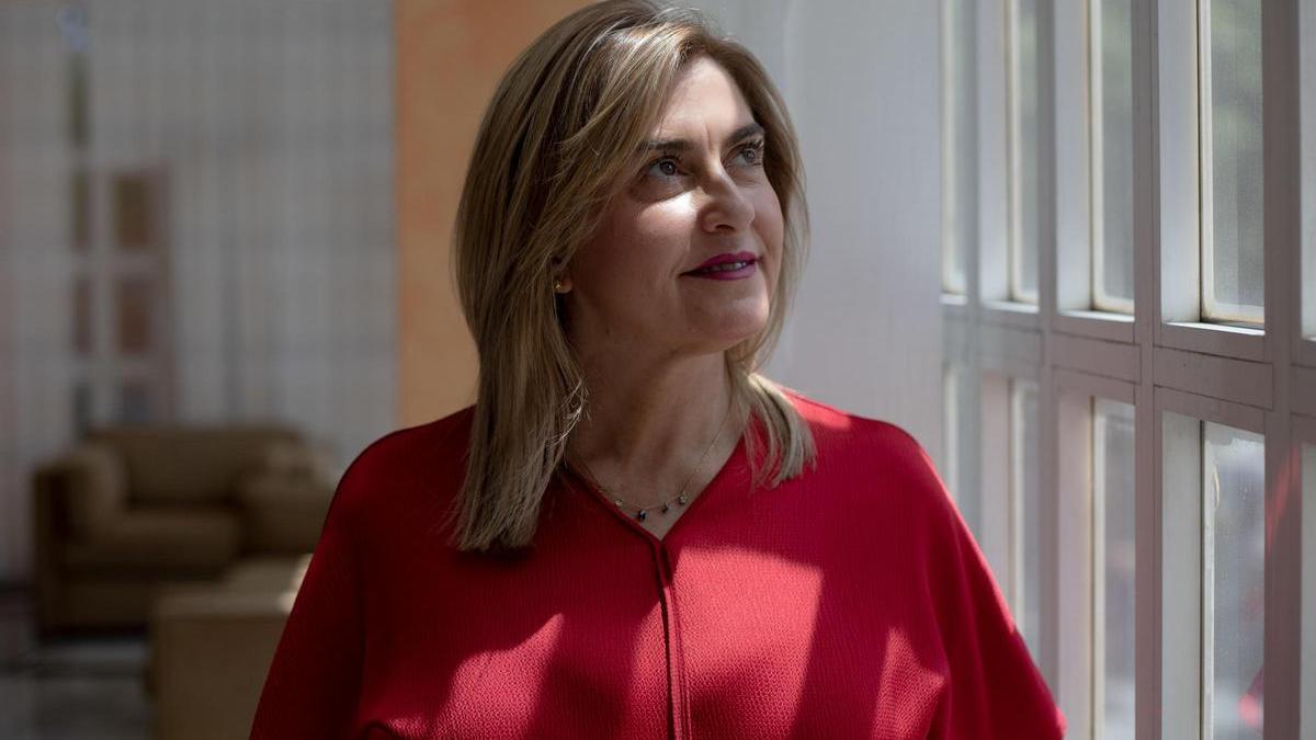 Carmina Fernández, ayer en la Asamblea Regional.