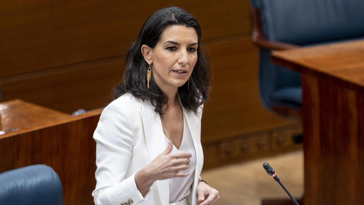 La portavoz del grupo parlamentario Vox en la Asamblea de Madrid, Rocío Monasterio.