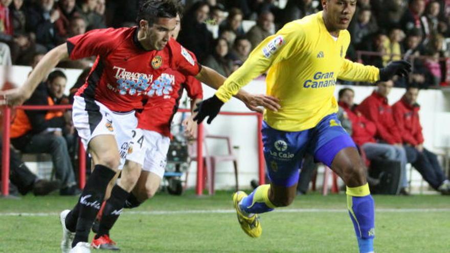 Rondón, en un partido frente al Nástic.