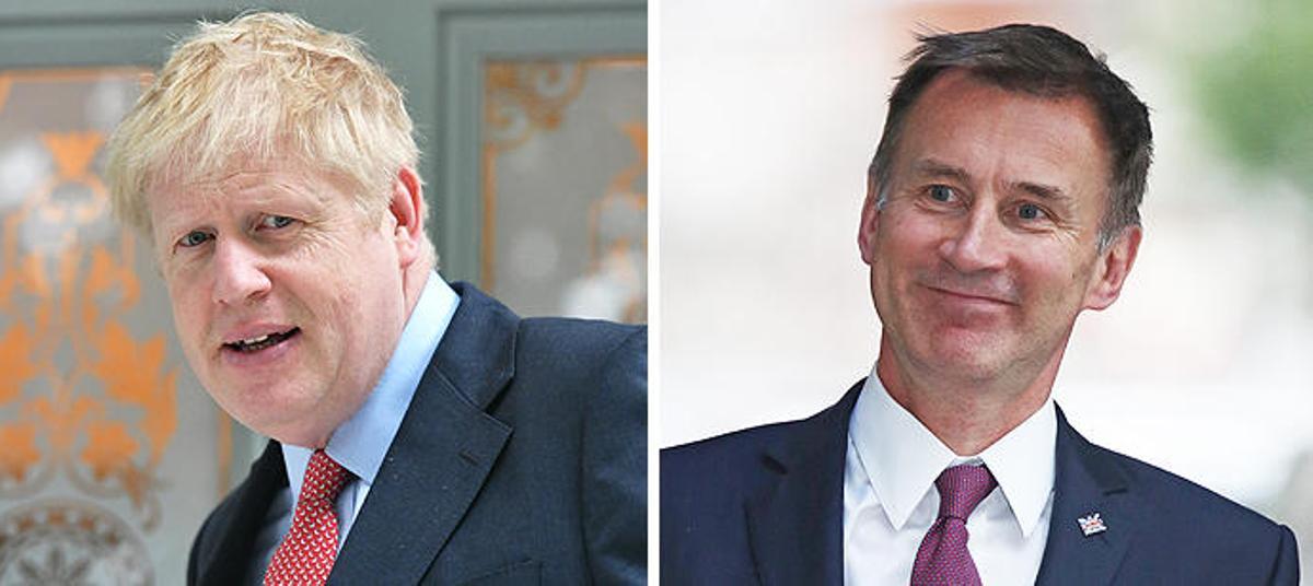 Boris Johnson y Jeremy Hunt.