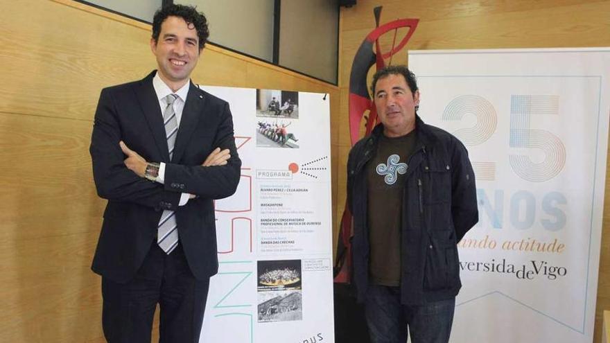 Virxilio Rodríguez y Filemón Rivas ayer en la presentación del proyecto &quot;Unison&quot;. // Iñaki Osorio