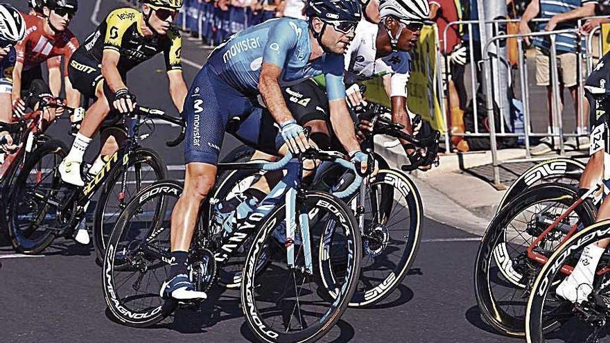 El ciclista LluÃ­s Mas en carrera ayer en Adelaida.