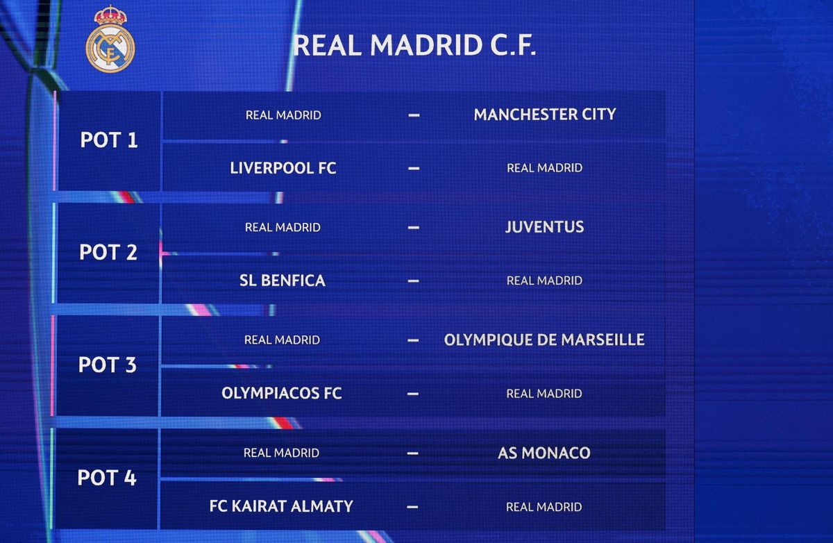 El Reial Madrid haurà d’anar a Liverpool i al Kazakhstan El Reial Madrid haurà d’anar a Liverpool i al Kazakhstan