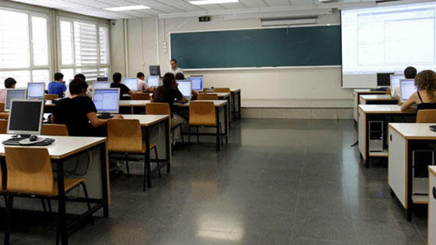 Imagen de un aula de la Politécnica de Valencia.