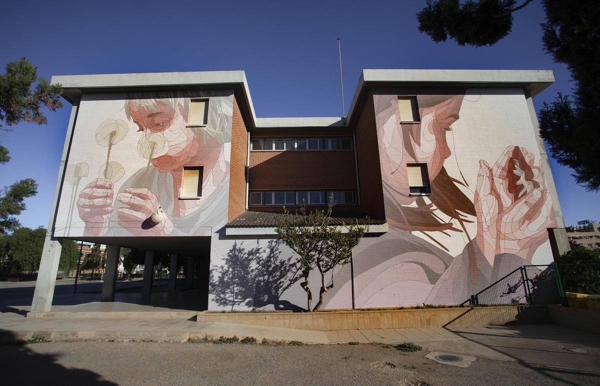 Mural en el colegio Vilamar del Port de Sagunt.