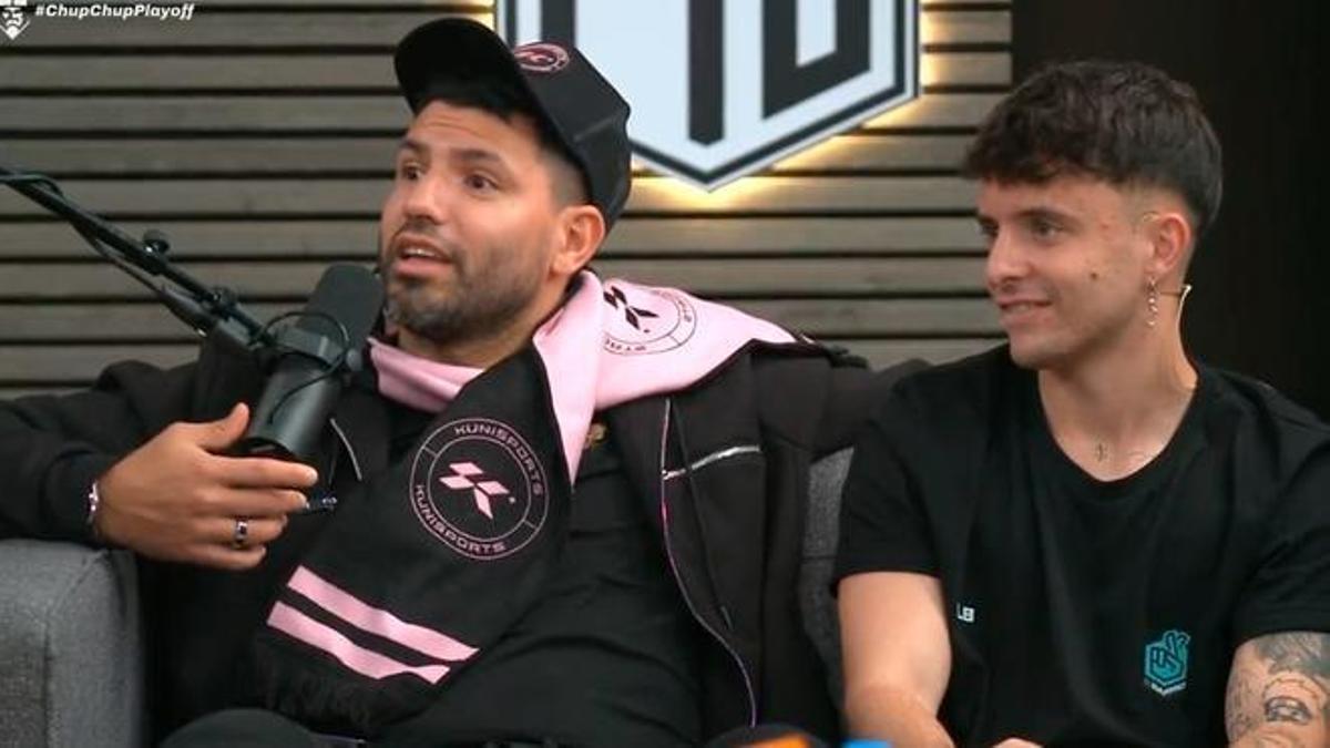 El Kun Agüero habló de la vuelta de Leo Messi al FC Barcelona durante el directo de la Kings League.