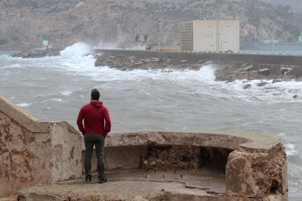 La borrasca Ana, a su paso por Cartagena