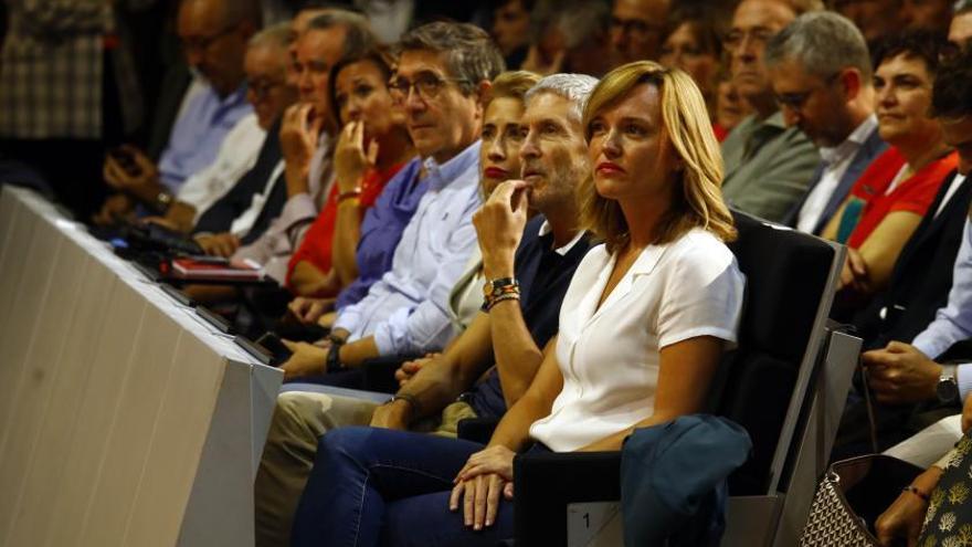 Pilar Alegría junto a Marlaska, Raquel Sánchez y Patxi López. | JAIME GALINDO