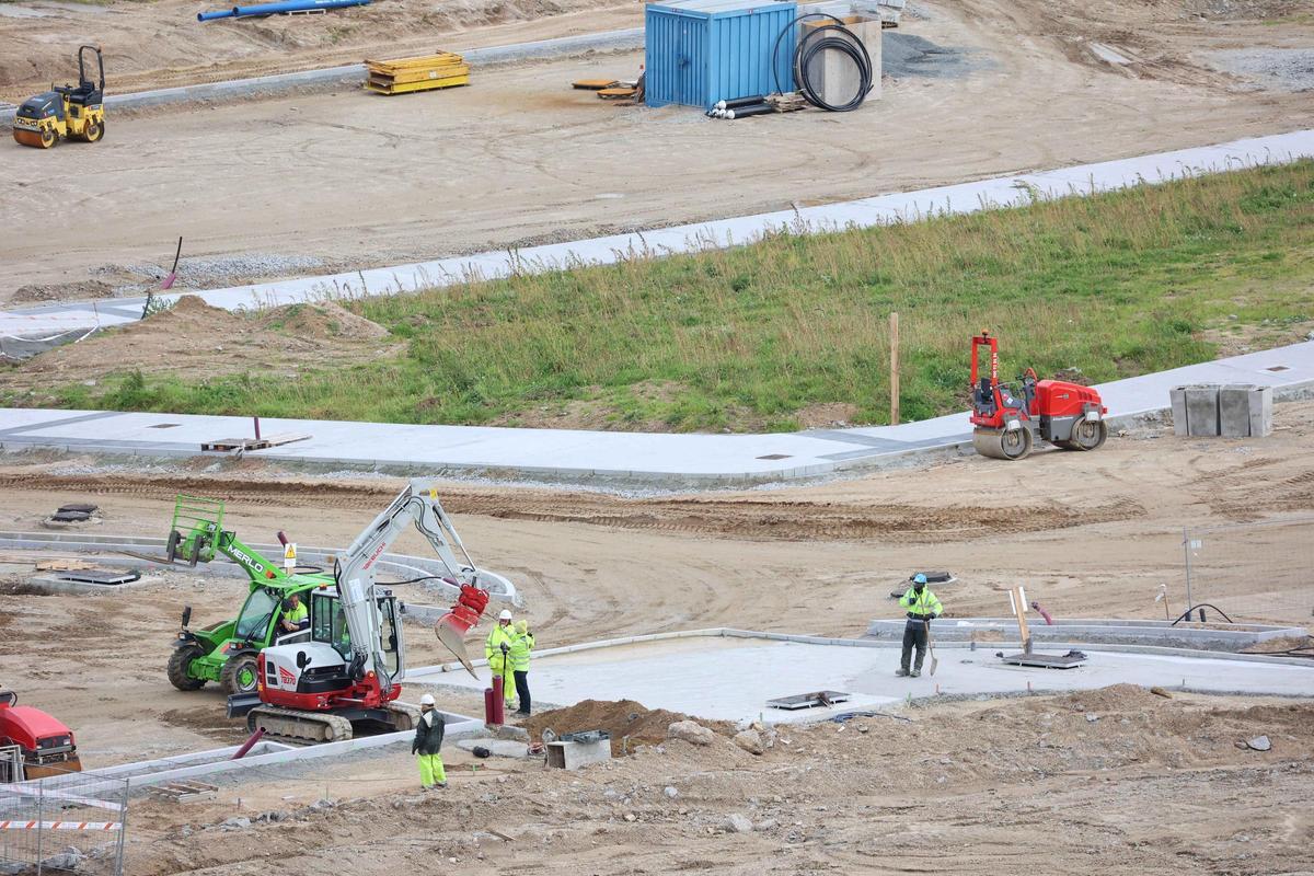 Obras de construcción del polígono urbanístico de Visma