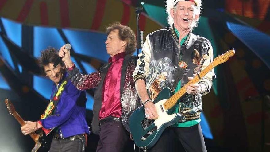 Los Rolling Stones durante un concierto.