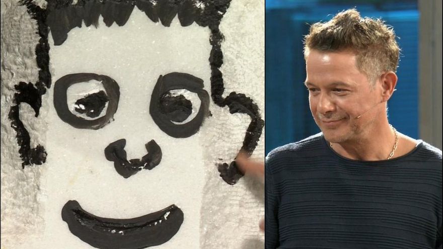 El abstracto regalo de Jorge Ponce a Alejandro Sanz en &#039;La Revuelta&#039;