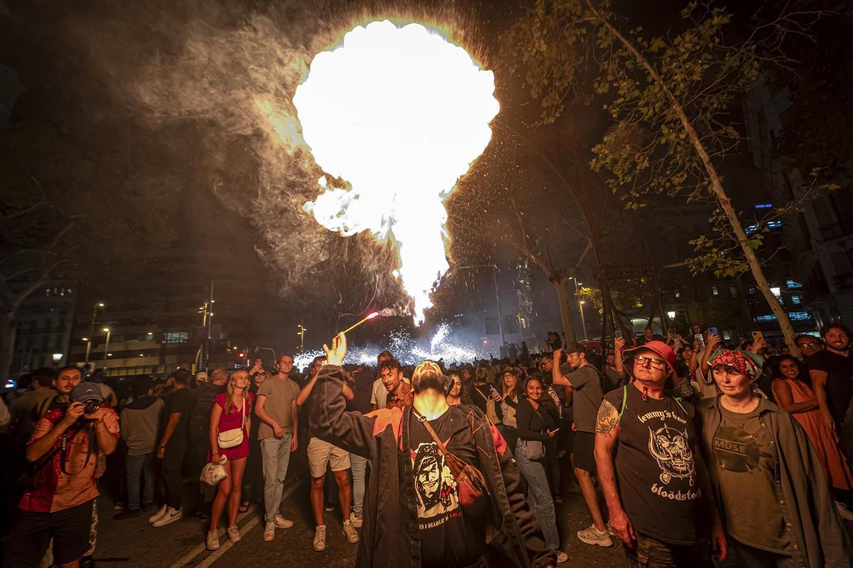 Dentro del correfoc de la Mercè