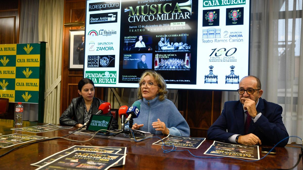 Zamora. PRESENTACIÓN DEL II CONCIERTO NAVIDEÑO DE MÚSICA CÍVICO - MILITAR